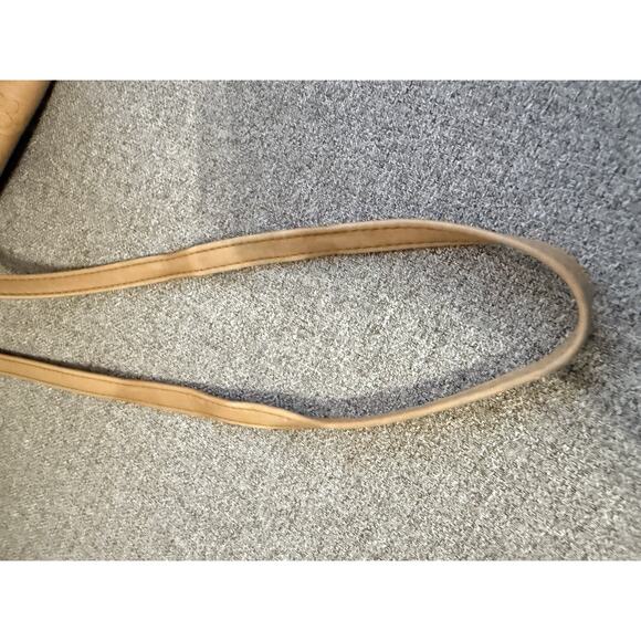 Vintage Fossil Embossed Genuine Leather Purse Crossbody Bag Tan Beige Y2K 90s - Picture 13 of 13